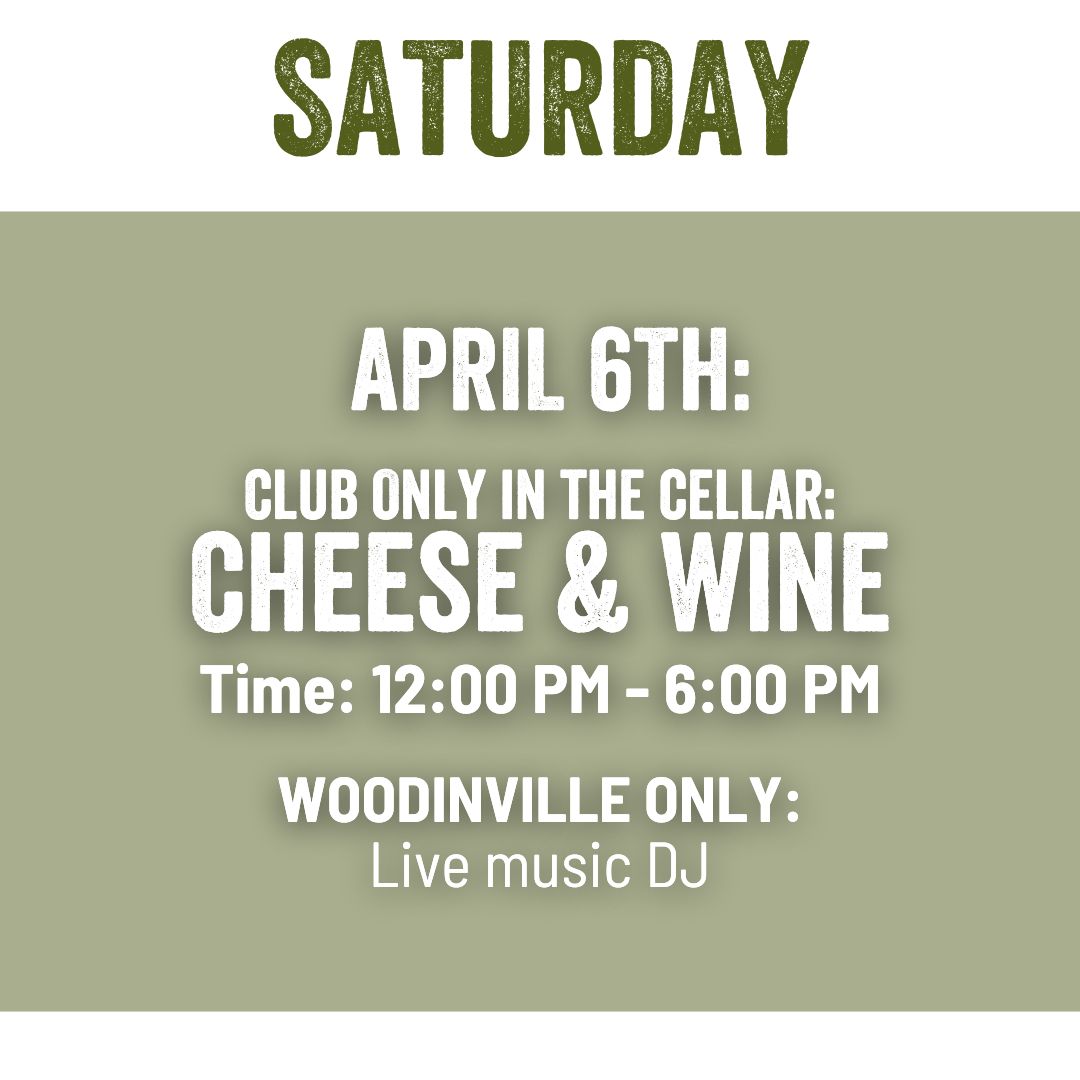 🍷 Saturday Club Exclusive Event: Cellar Wine & Cheese Pairing at EFESTĒ Woodinville