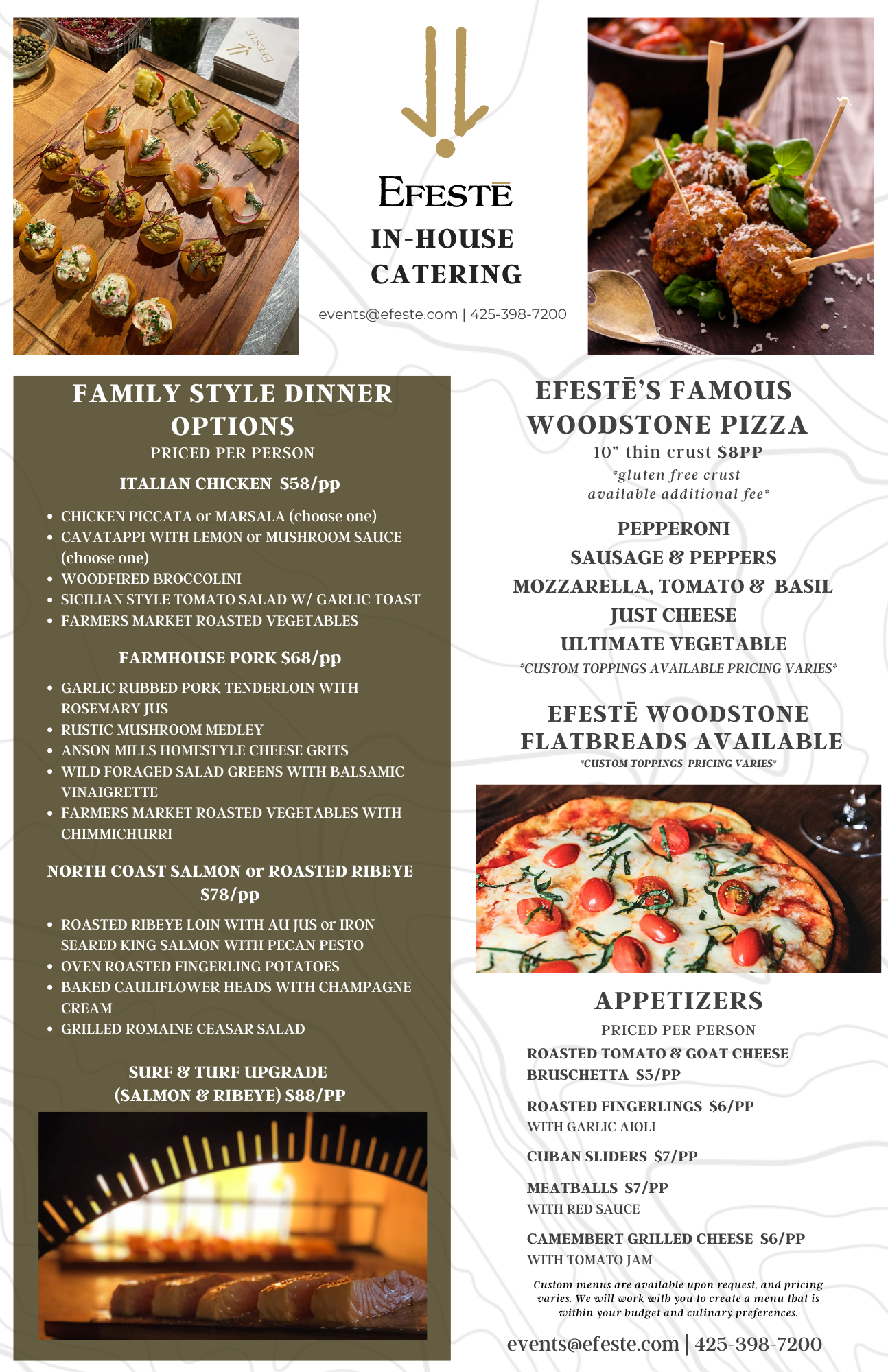 Catering Menu Page 1