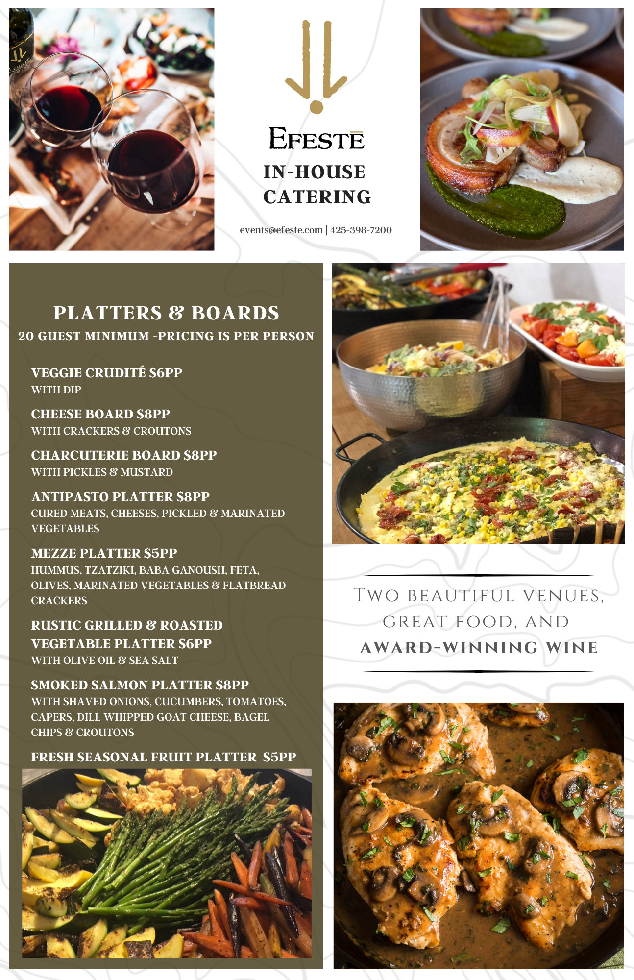 Catering Menu Page 1